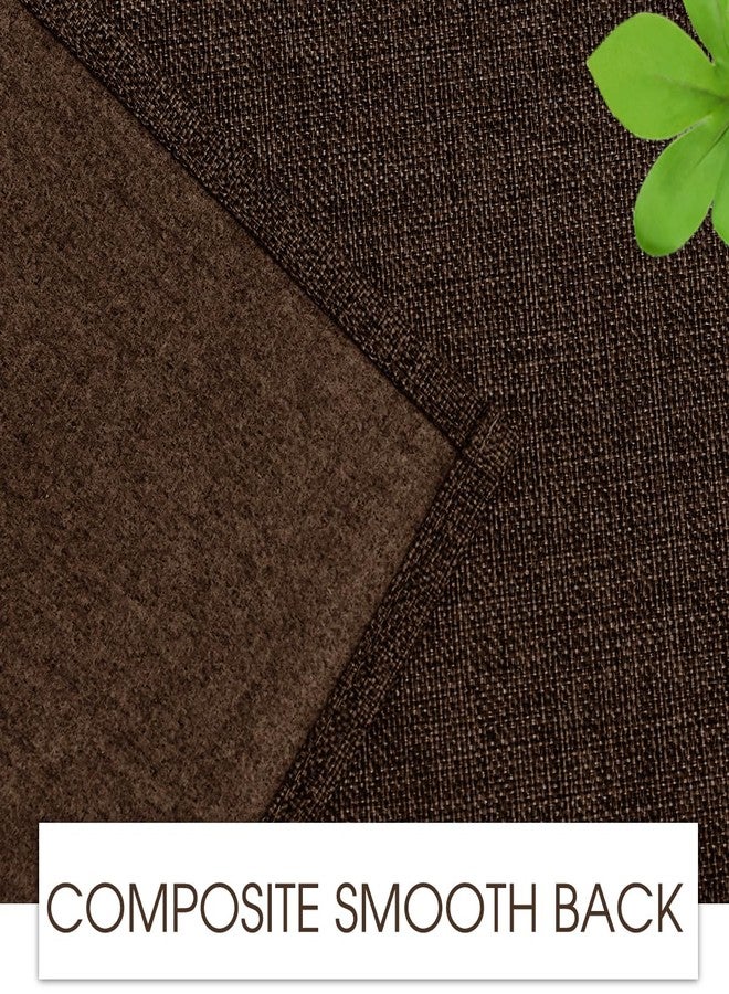 Joywell Linen Armrest Covers for Living Room Anti-Slip Sofa Arm Protector for Dogs, Cats, Armchair Slipcover for Recliner with 4 Pockets for TV Remote Control, Phone, Set of 2, Dark Brown - Image 3